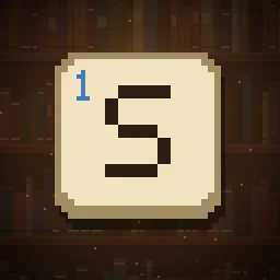 The Scrambled Library app icon, dark