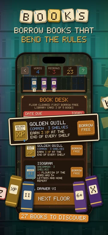 The Scrambled Library App Store screenshot: Borrow books