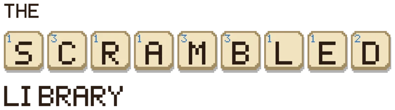 The Scrambled Library: Wordmark on light